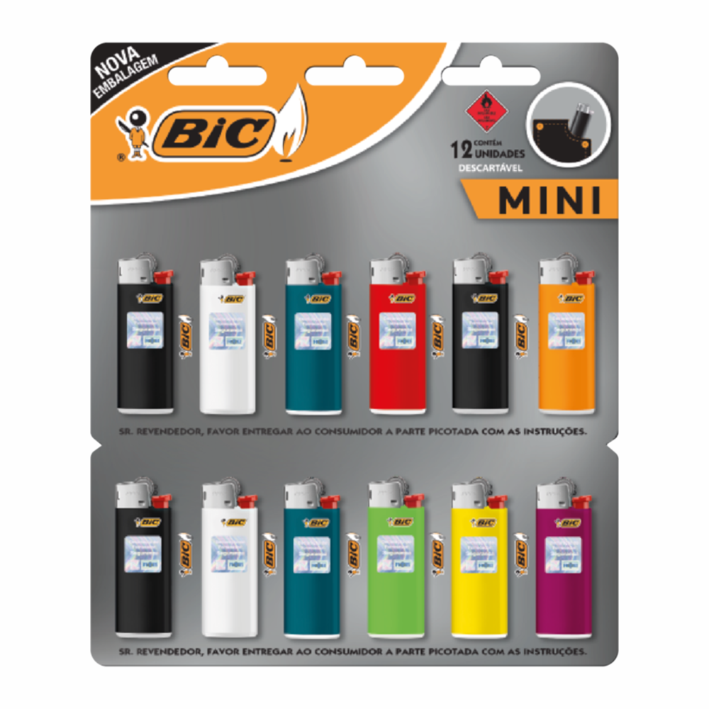 ISQUEIRO BIC MINI J5 CT 1X12UN