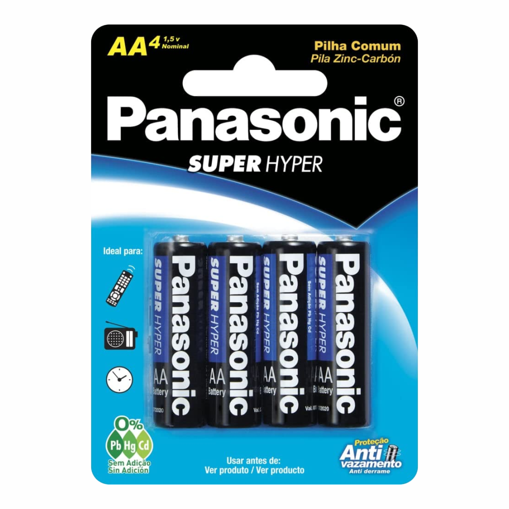 PILHA COMUM AA PANASONIC 1X4UN