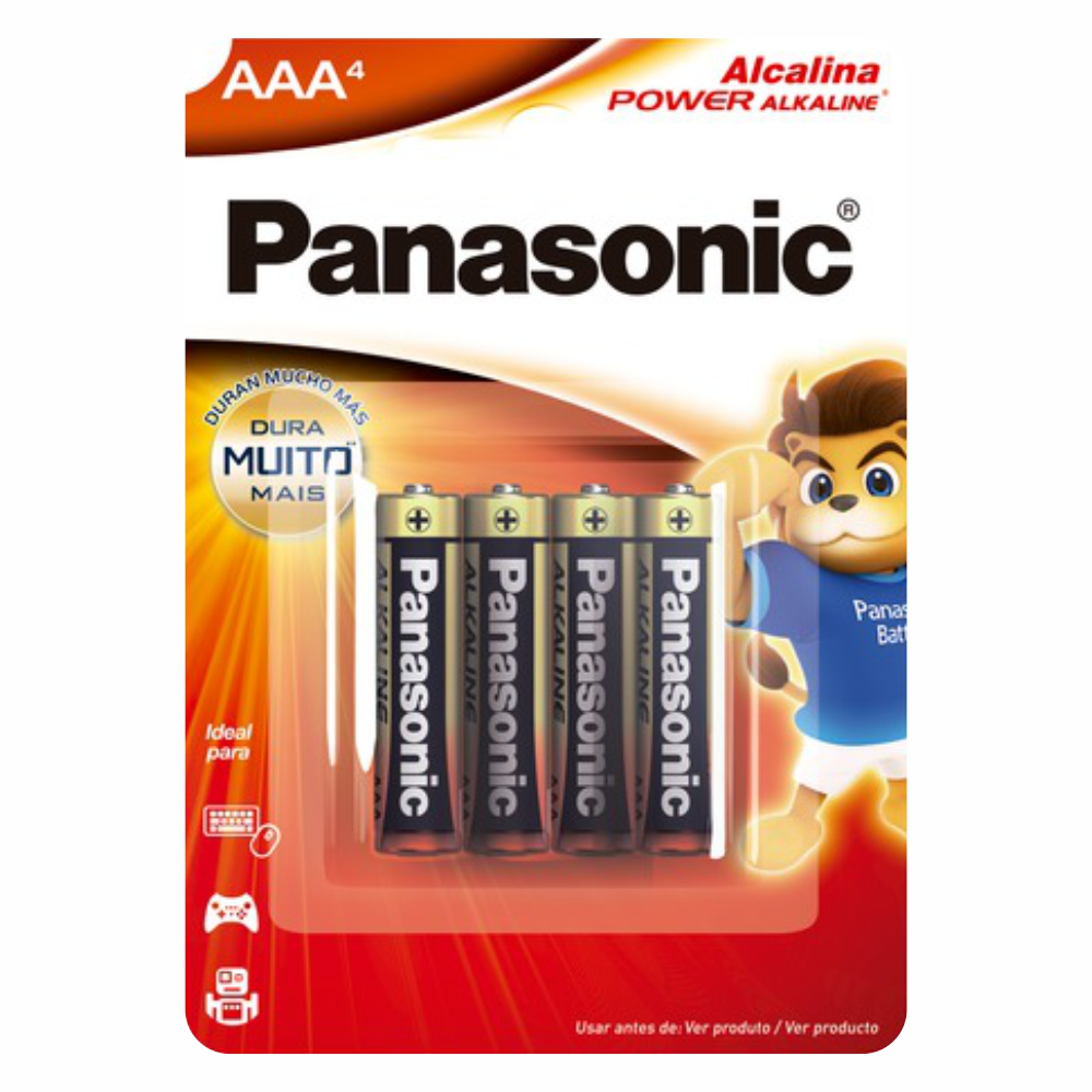 PILHA ALCALINA AAA PANASONIC 1X4UN